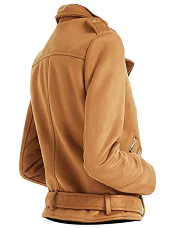 Women Genius Brown Biker Jacket