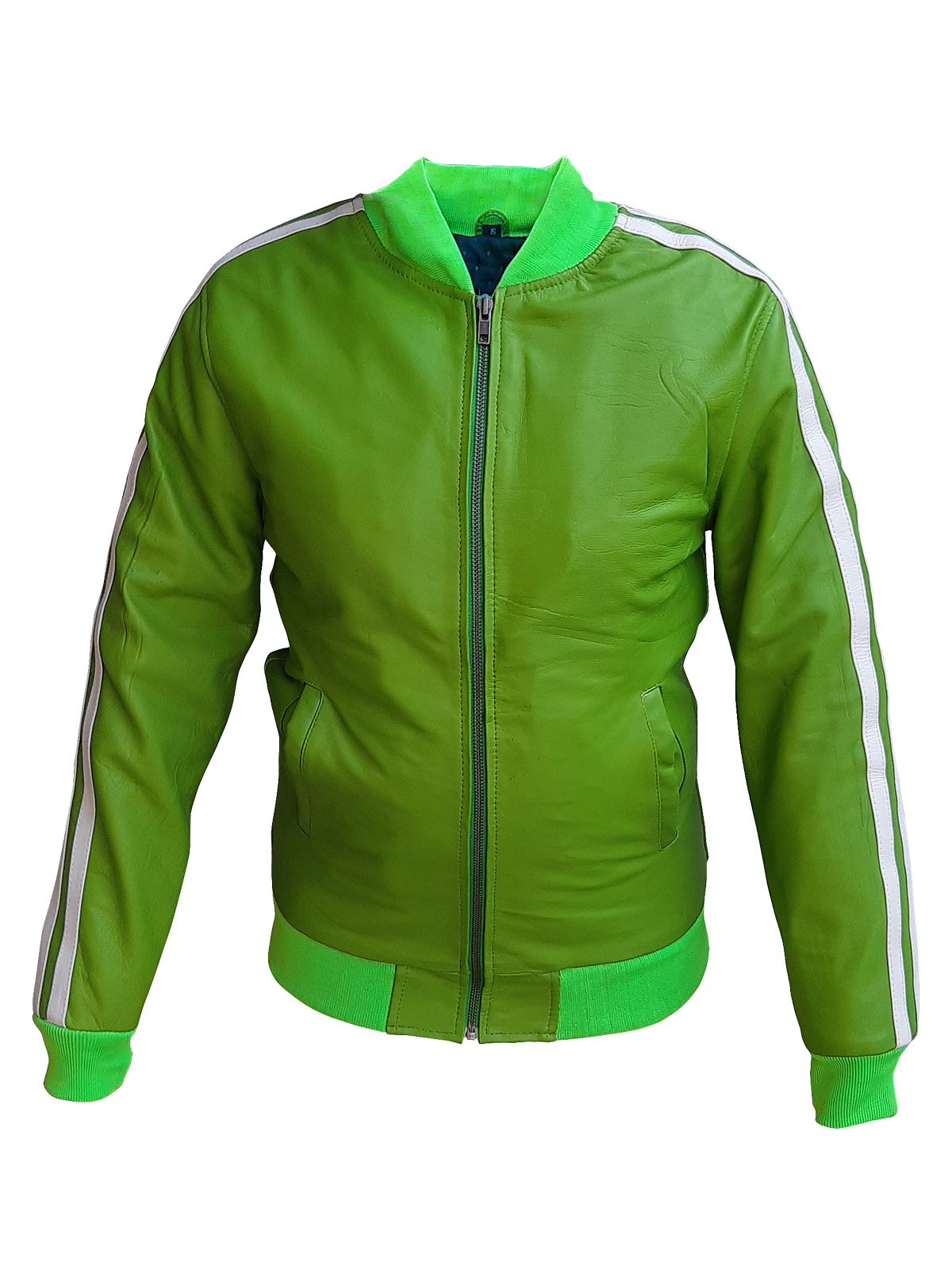 Pharrell Williams 2014 Green Leather Jacket