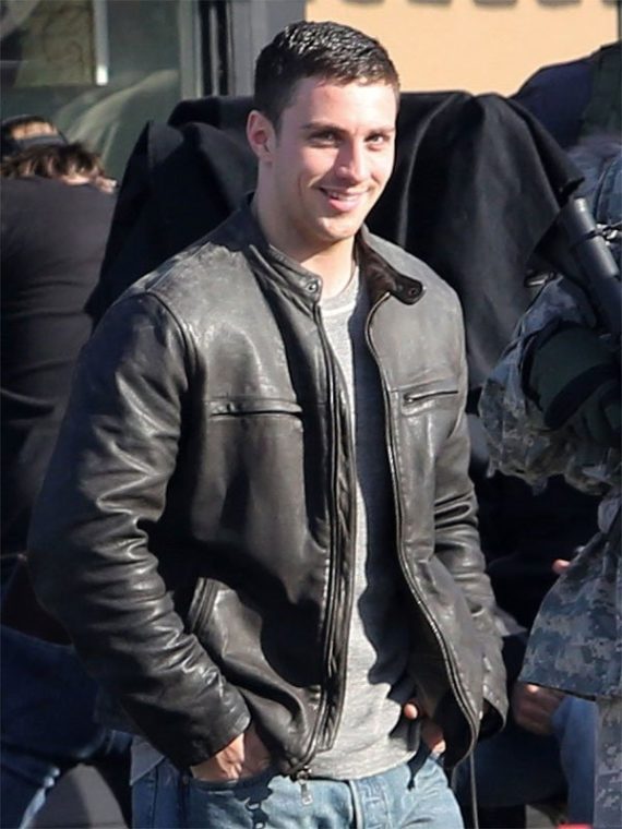 Aaron Taylor Johnson Godzilla Block Leather Jacket