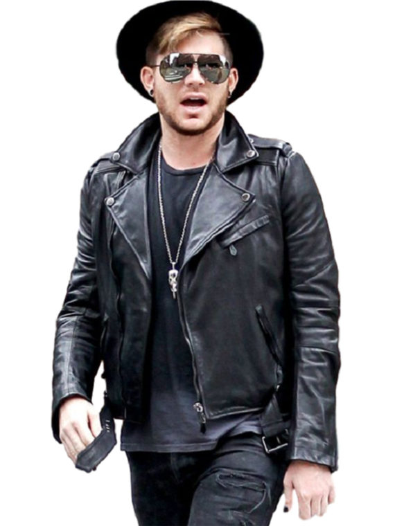 Adam Lambert Biker Leather Coat