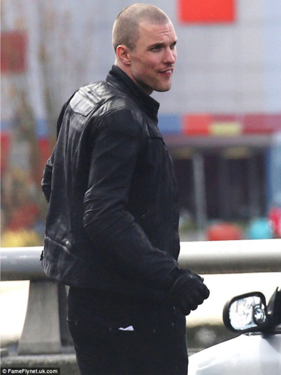 Ajax Ed Skrein Black Leather Jacket