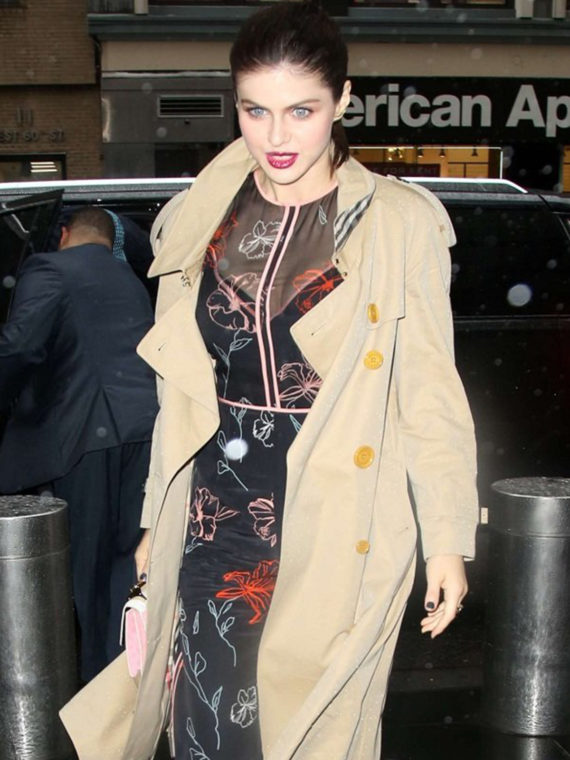 Alexandra-Daddario Trench Coat