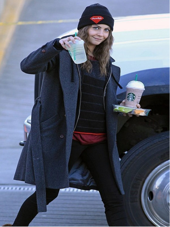 Arrow Willa Holland Long Wool Blue Coat