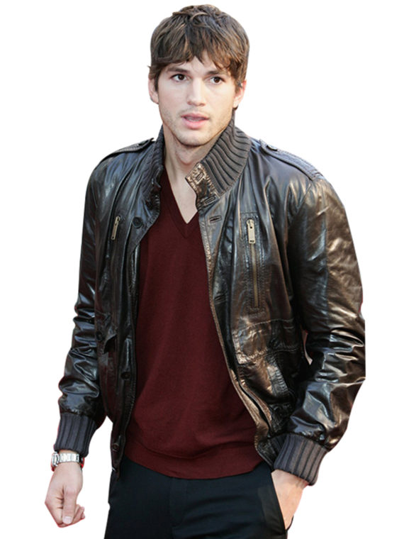 Ashton Kutcher Leather Jacket