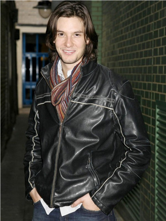 Ben Barnes Black Leather Jacket