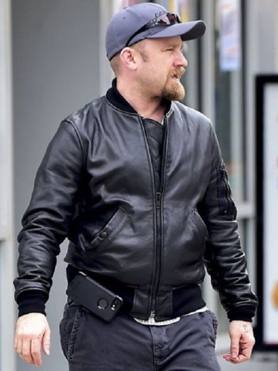 Ben Foster Black Bomber Jacket