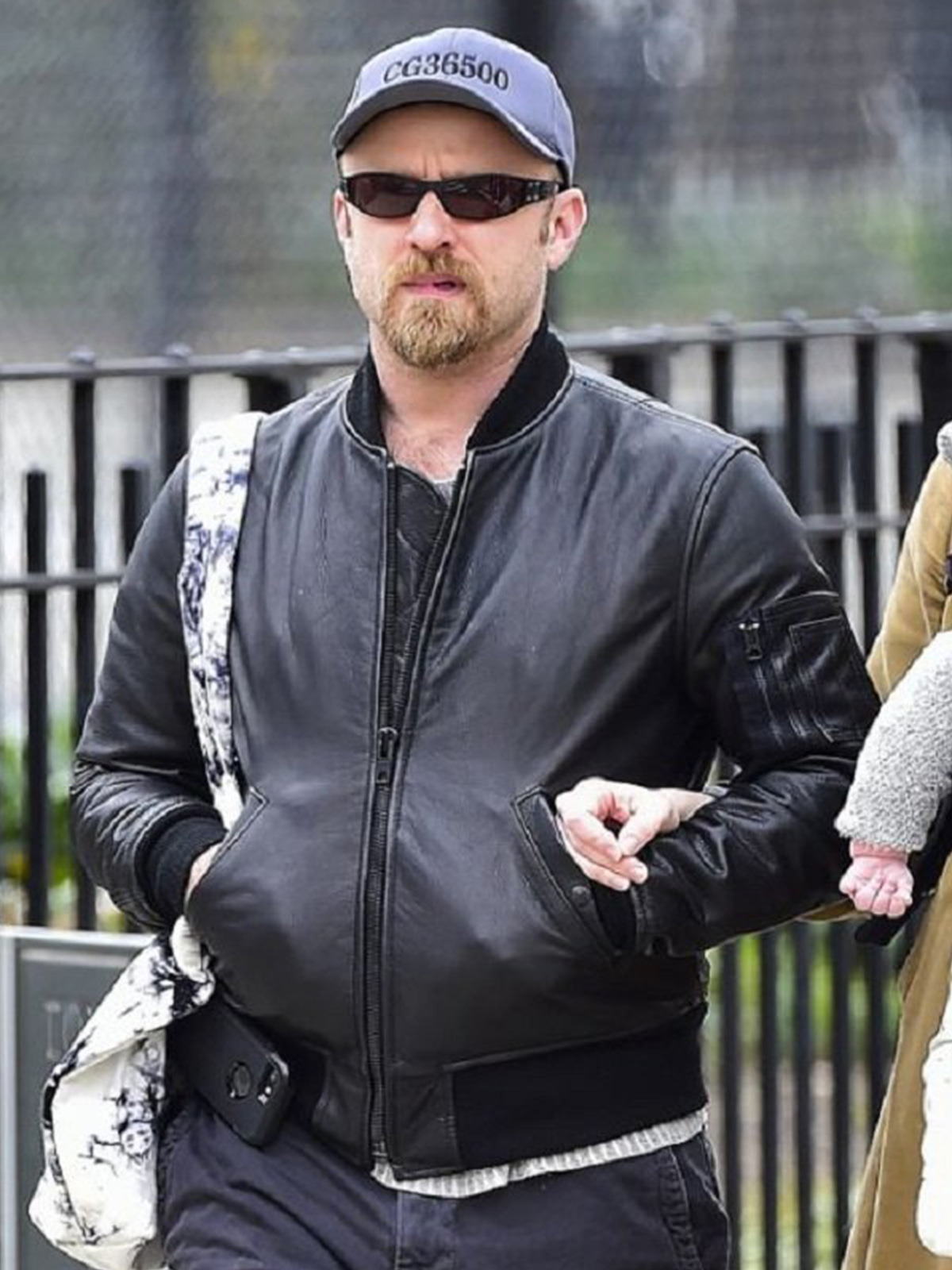 Ben Foster Bomber Leather Jacket