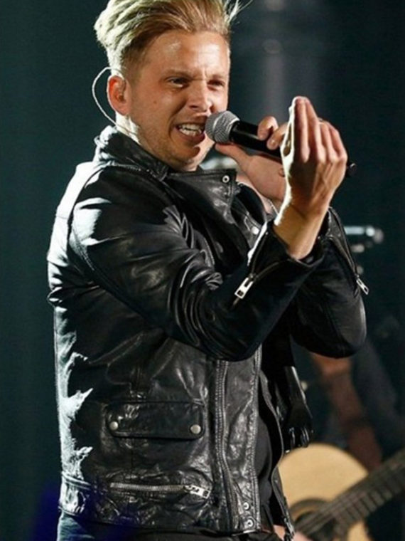 Billboard Ryan Tedder Black Leather Jacket