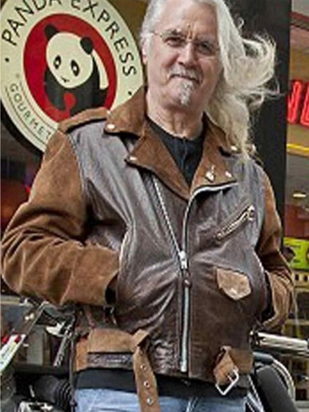 Billy Connolly Route 66 Black And Brown Biker Jacket