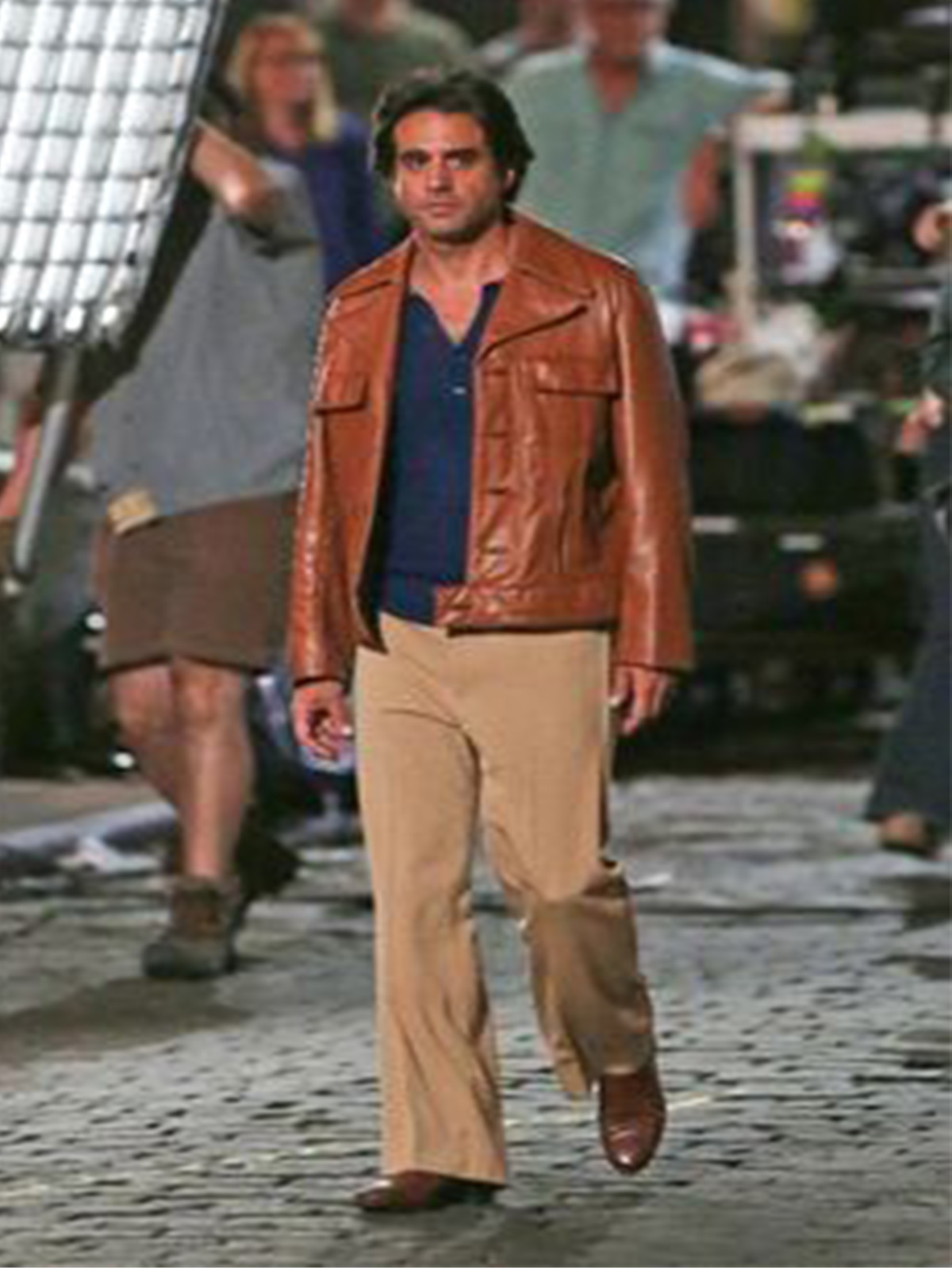 Bobby Cannavale Vinyl Drama Series Brown Jacket