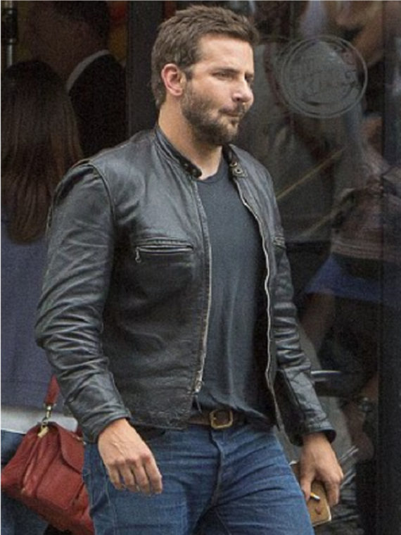 Bradley Cooper Burnt Leather Jacket