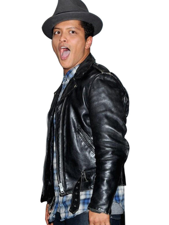 Bruno Mars Billboard Music Black Leather Jacket