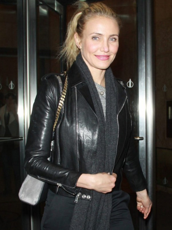 Cameron Diaz Brando Biker Leather Jacket