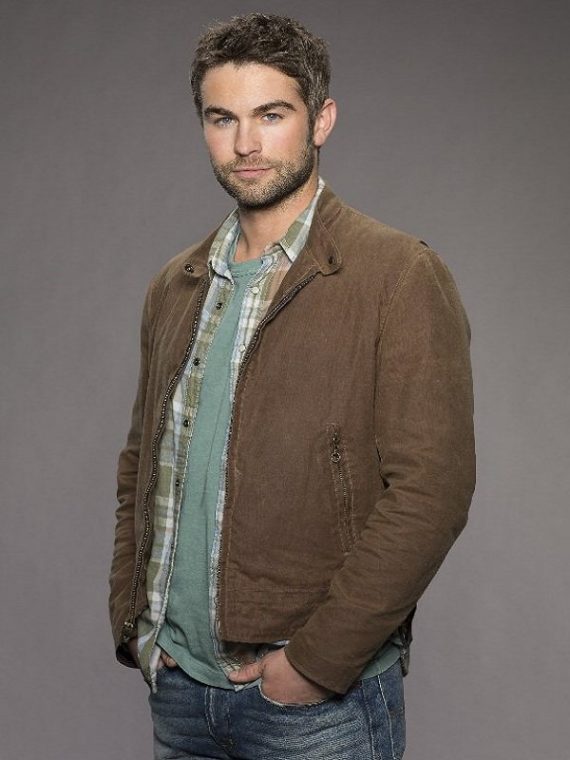 Chace Crawford Blood & Oil Leather Jacket