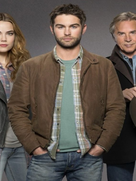 Chace Crawford Blood Oil Leather Jacket