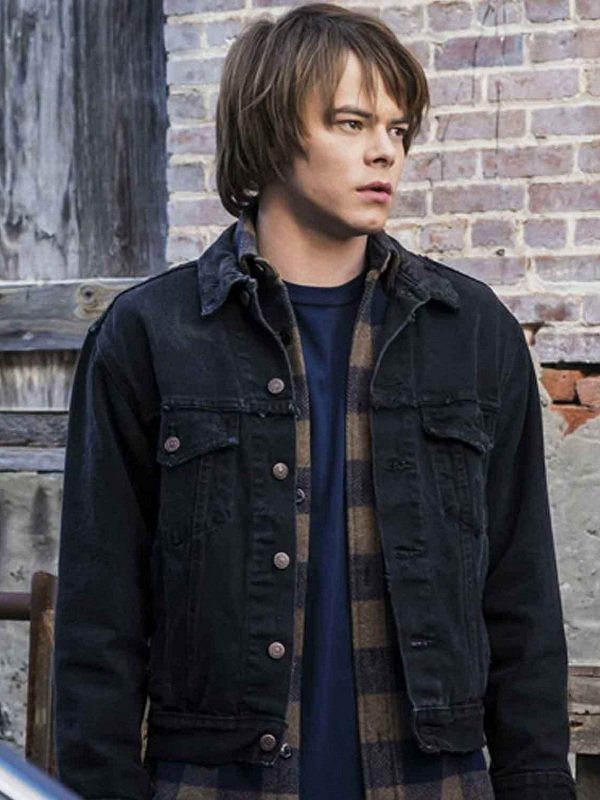 Charlie Heaton Stranger Things Black Denim Jacket