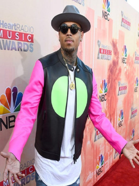 Chris Brown Pink Stylish Jacket