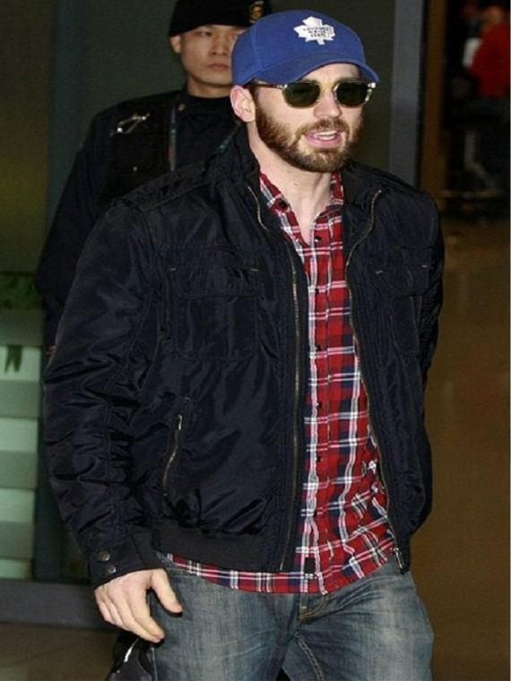 Chris Evans Seoul Korea Airport Avengers 2 Jacket - Image 2