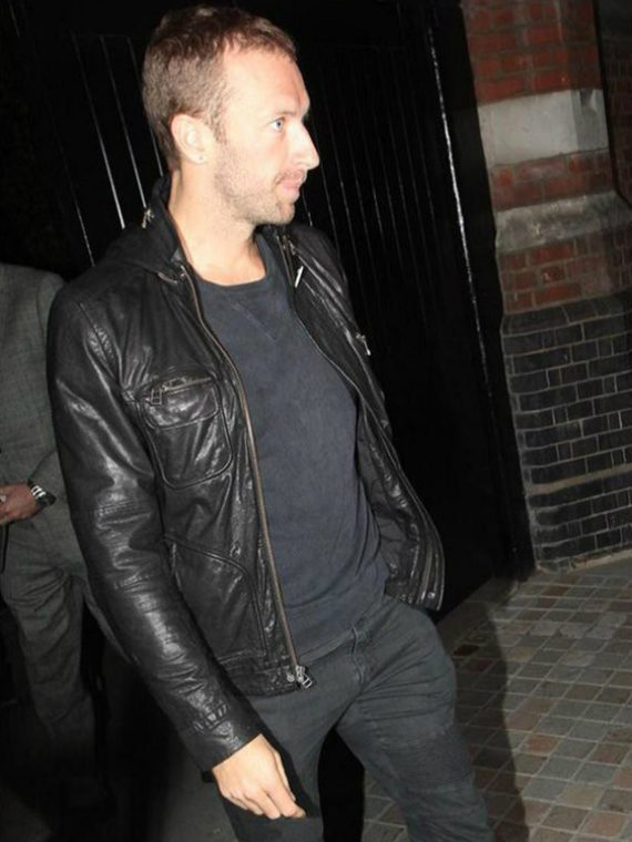 Chris Martin Coldplay Leather Jacket