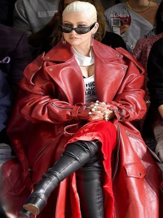 Christina Aguilera Leather Jacket