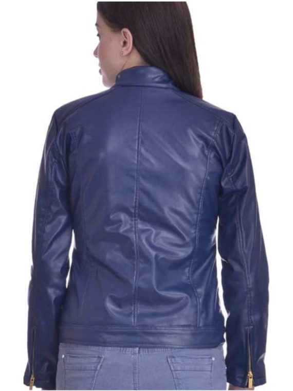 Christy World Solid Women’s Stylish Blue Jacket