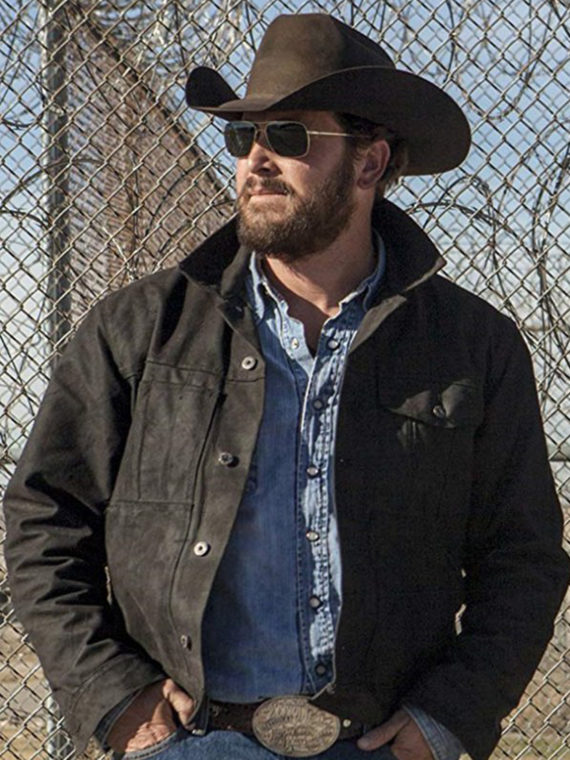 Cole Hauser Yellowstone Rip Wheeler Black Jacket