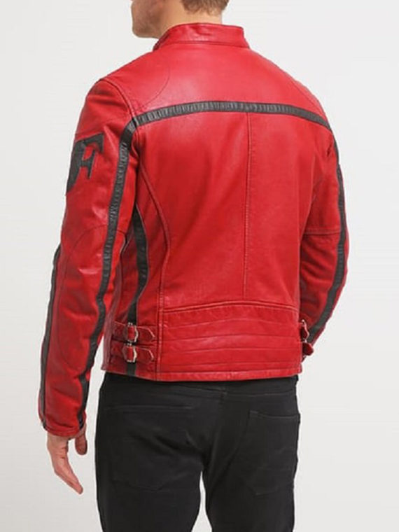 Columbus Red Leather Jacket