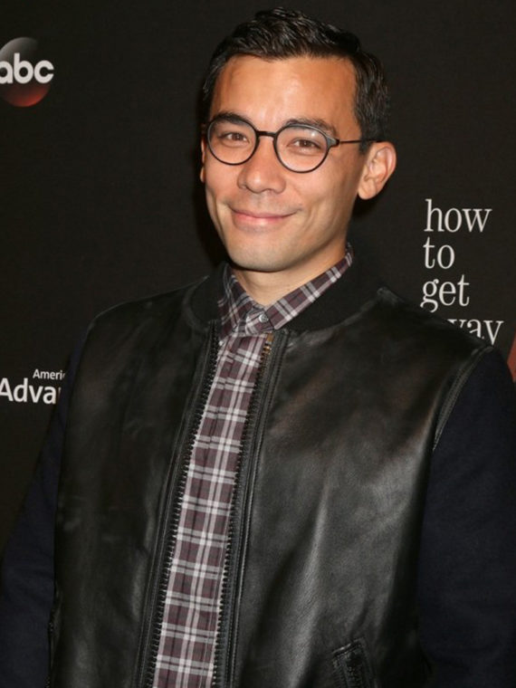 Conrad Ricamora Varsity Leather Jacket