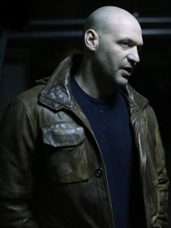 Corey Stoll Strain Brown Leather Jacket