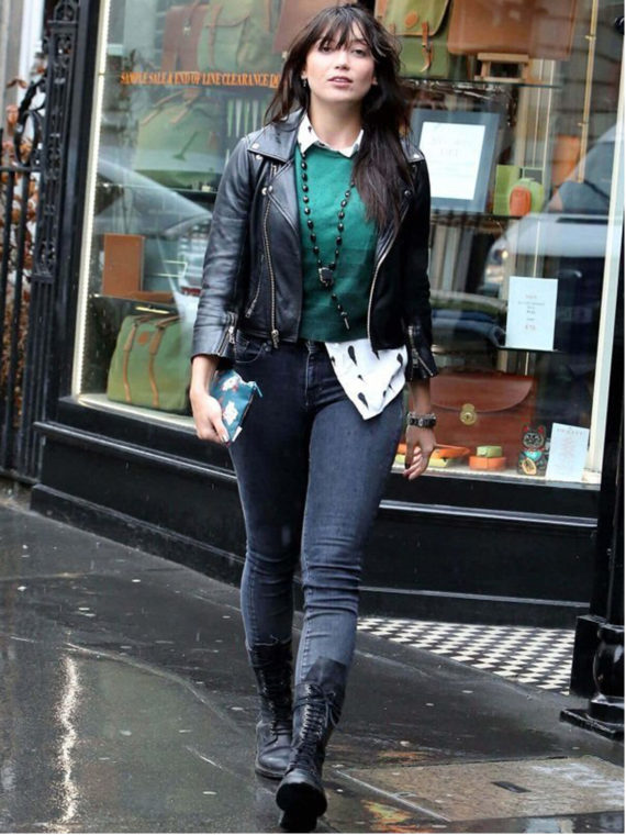 Daisy Lowe Stunning Leather Jacket