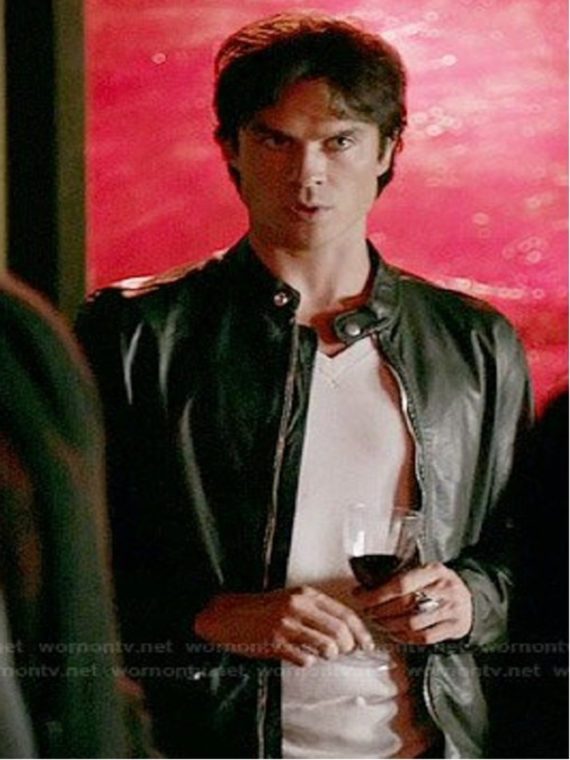 Damon Salvatore Vampire Diaries Black Jacket