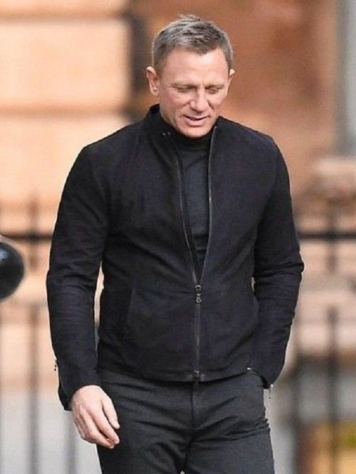 Daniel Craig Black Suede Jacket