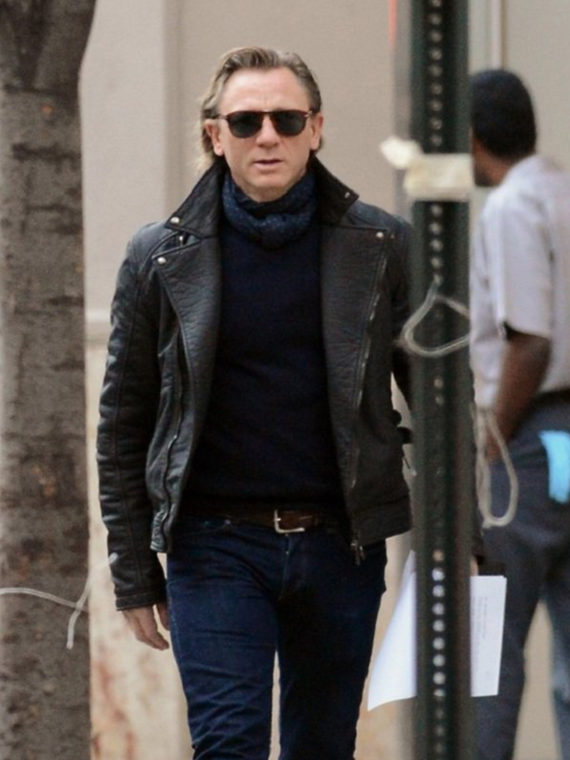 Daniel Craig Rocks Leather