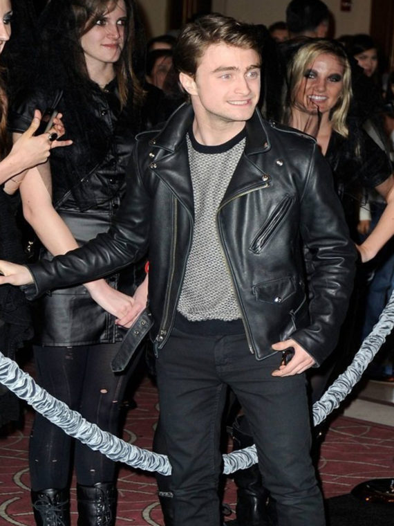 Daniel Radcliffe Biker Black Leather Jacket