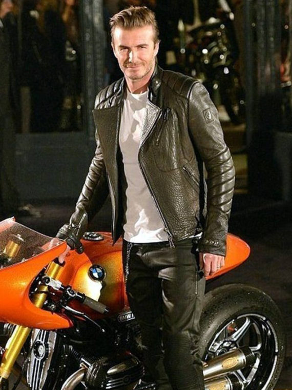 David Beckham Motorcycle Leather Jacket