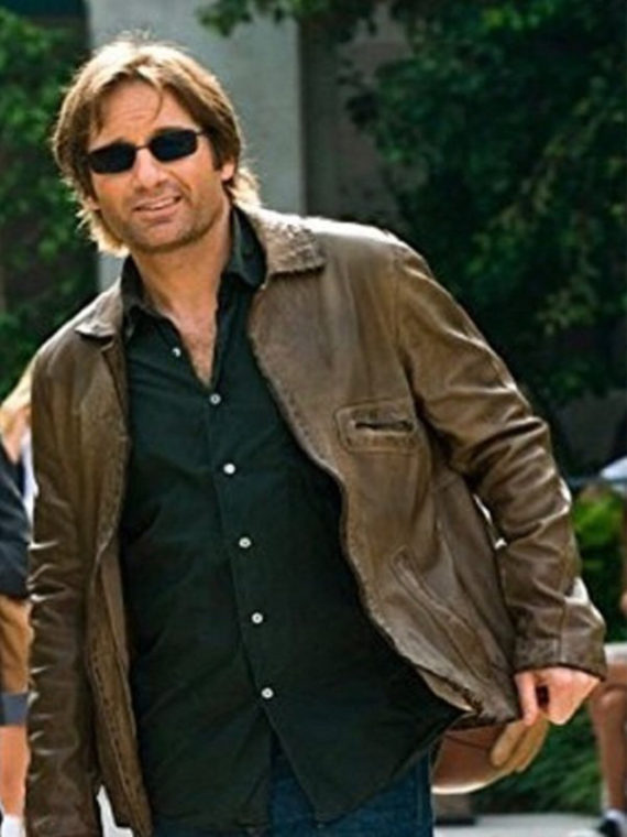 David Duchovny Californication Brown Jacket - Image 3