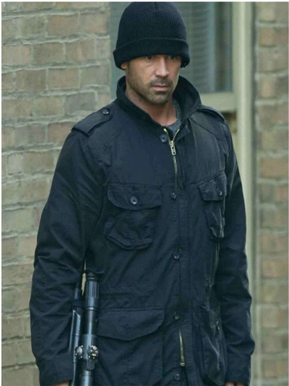 Dead Man Down Farrell Black Military Jacket