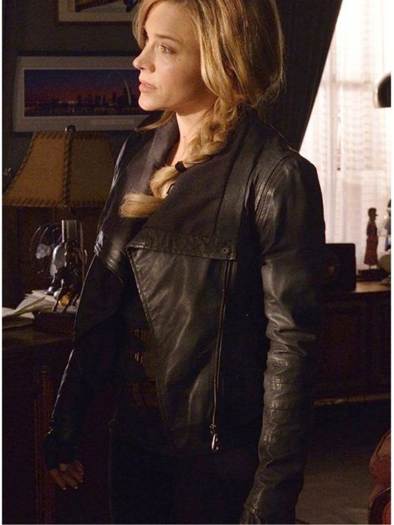 Defiance Series Julie Benz Black Leather Jacket