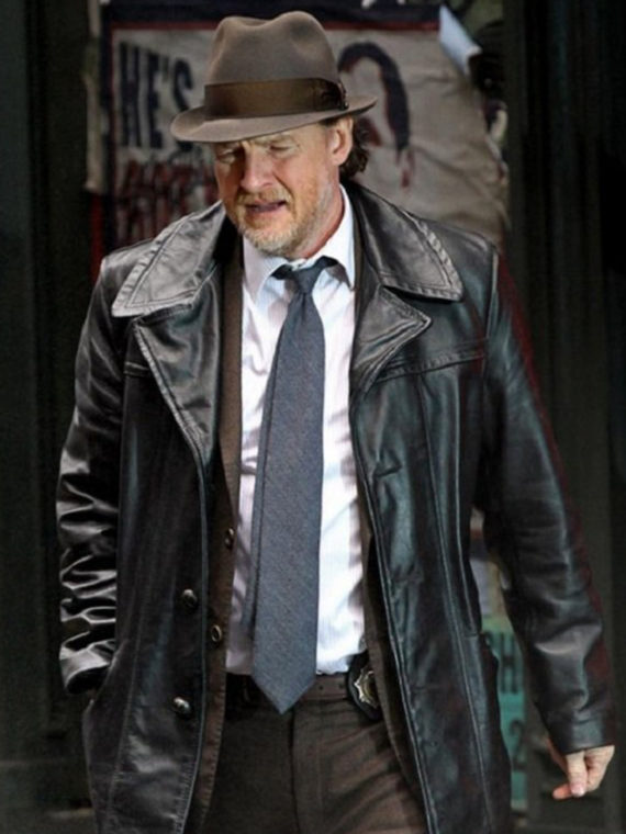 Donal Logue Gotham Leather Coat