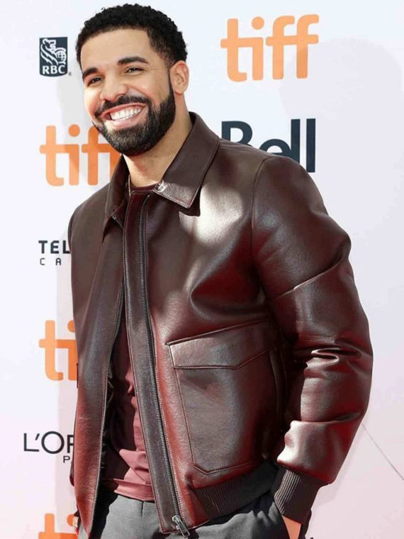 Drake Burgundy Bomber Jacket