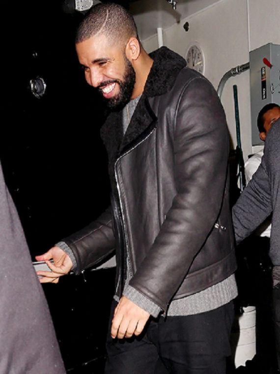 Drake Shearling Black Jacket