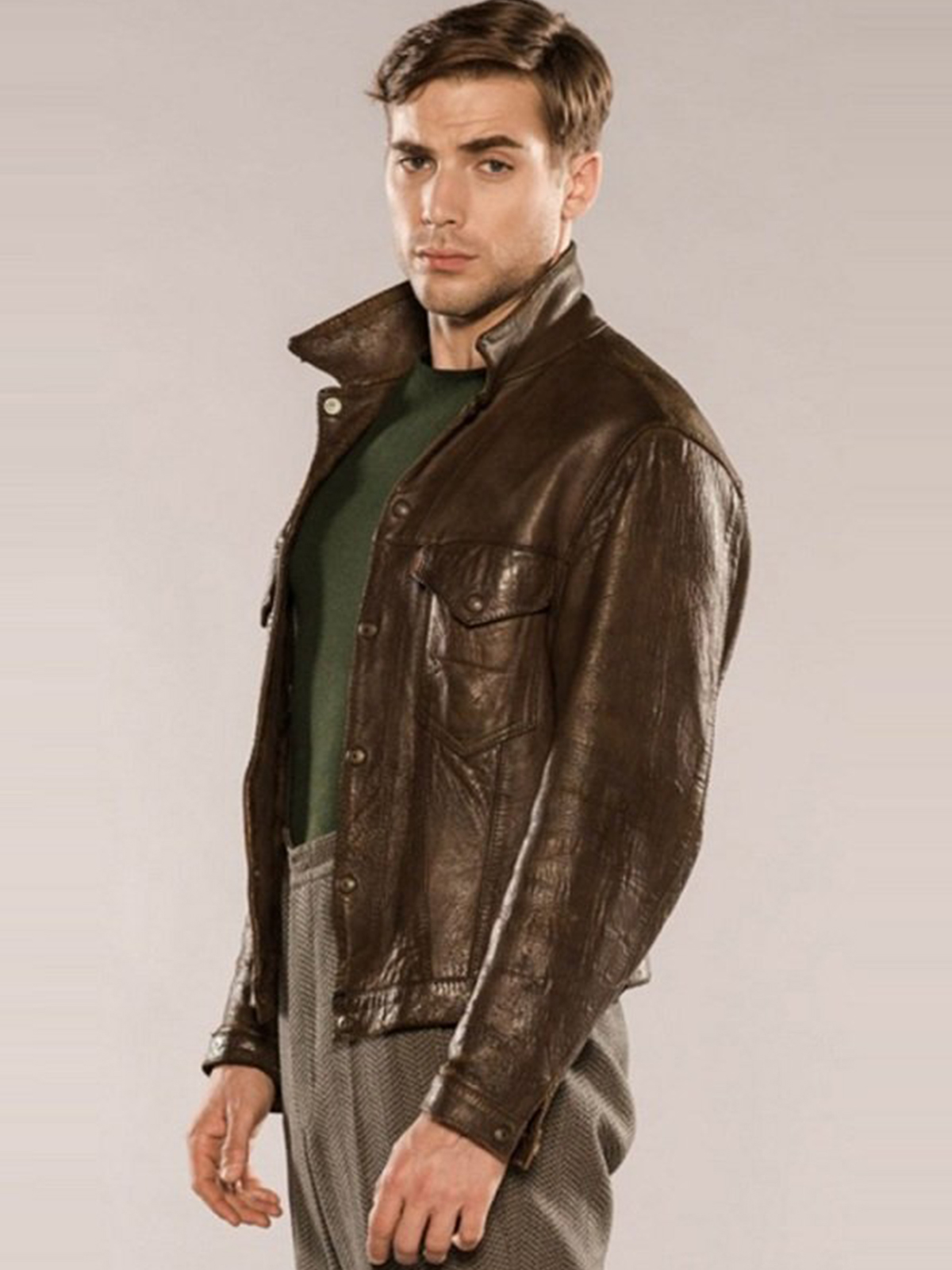 Dustin Milligan X Company Leather Jacket