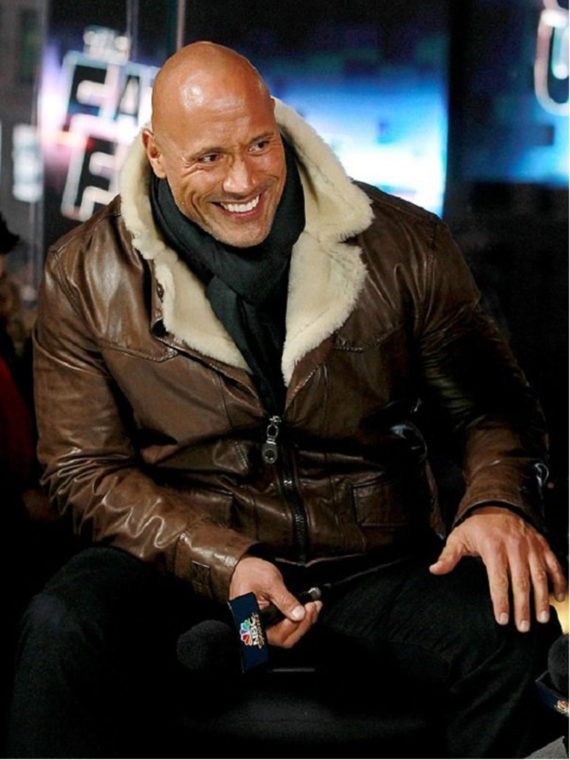 Dwayne Johnson 2017 Furious 8 Leather Jacket