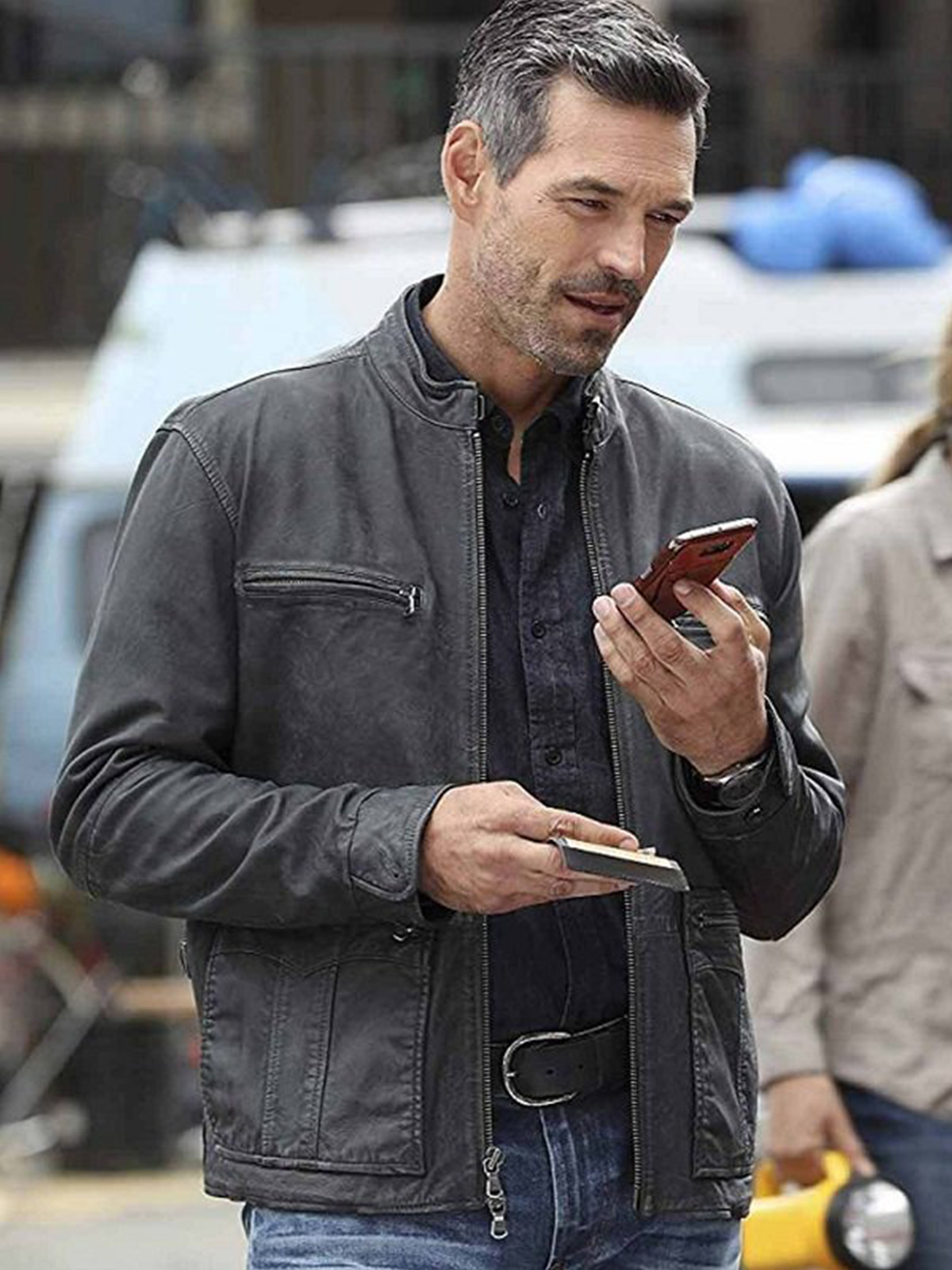 Eddie Cibrian Take Two Leather Jacket