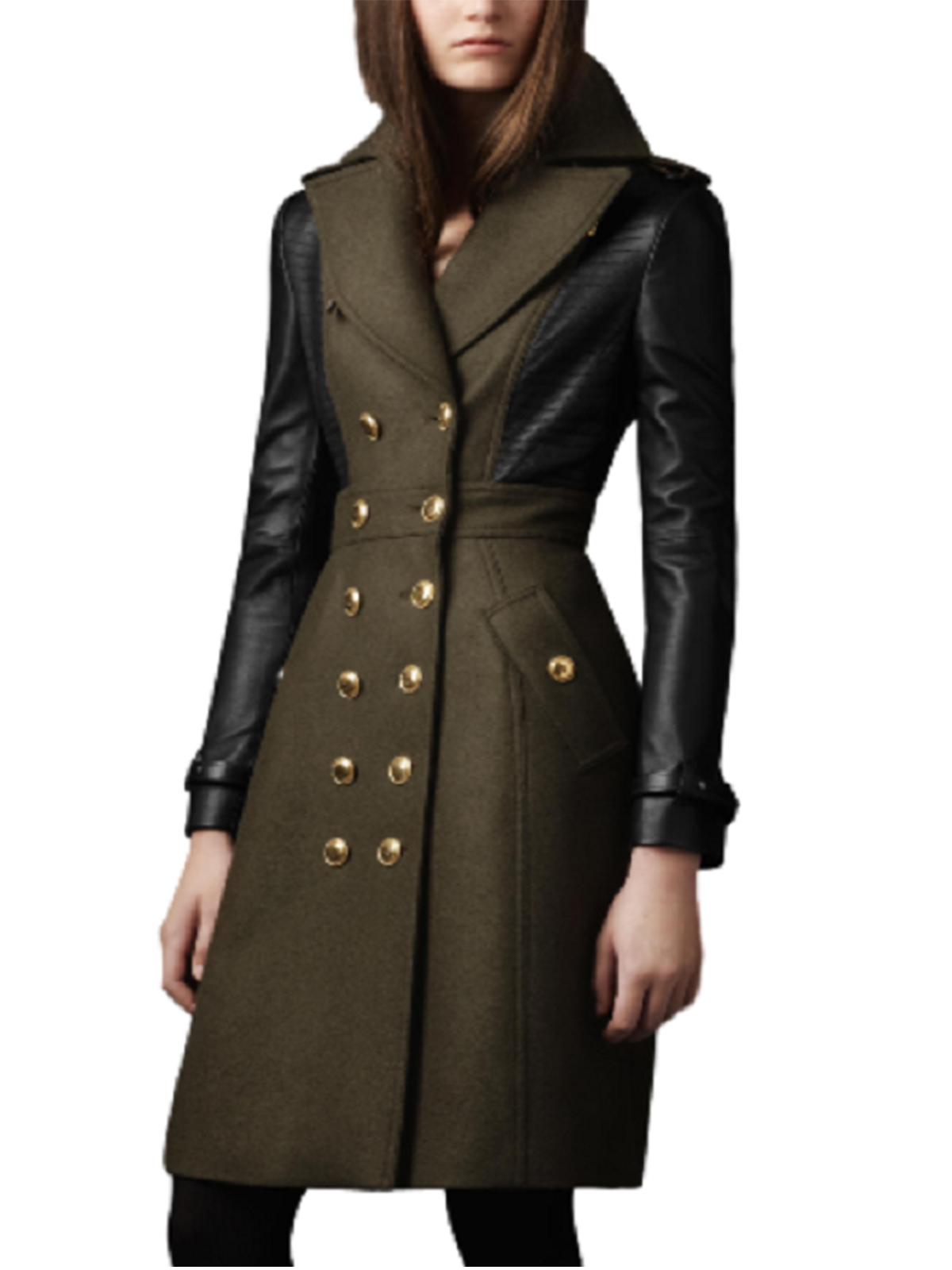 Elegant Leather Women’s Coat