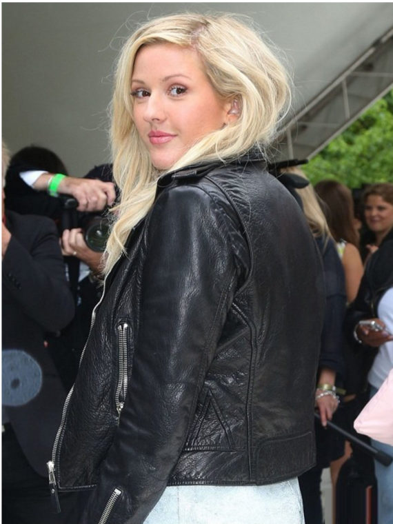 Ellie Goulding Motorcycle Leather Jacket - Image 3