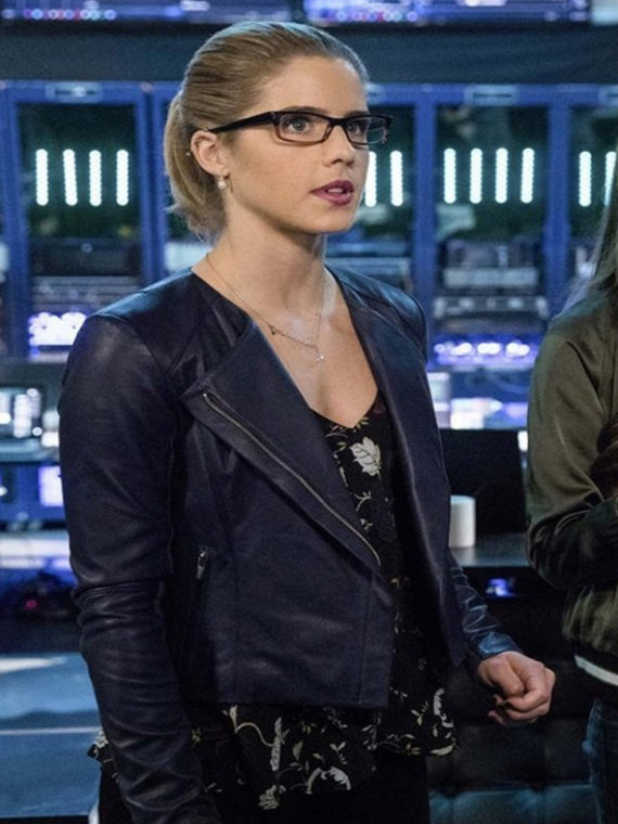 Emily Bett Rickards Arrow Leather Jacket