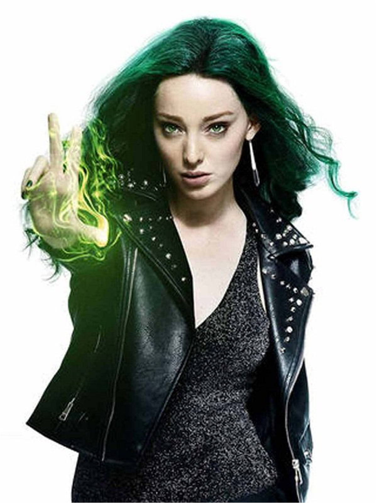 Emma Dumont The Gifted Studded Black Jacket