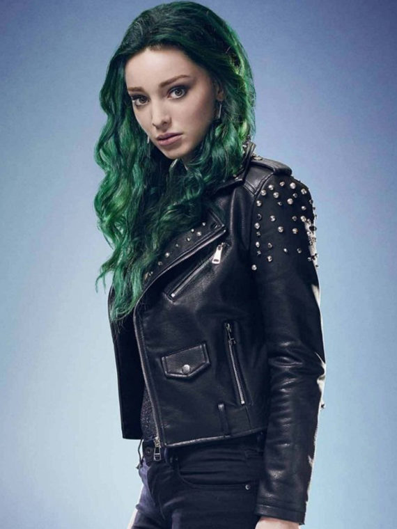 Emma Dumont The Gifted Studded Jacket