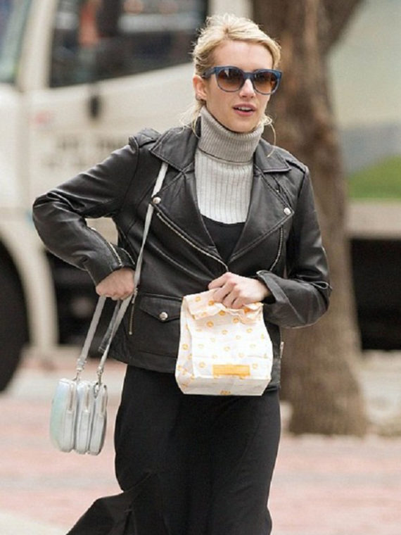 Emma Roberts Black Jacket